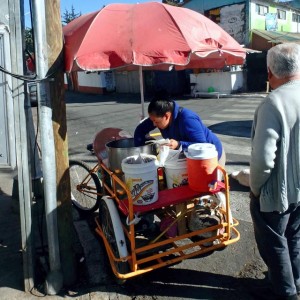 typical tamales street vendor