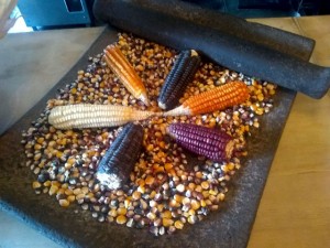 Metate and native corn